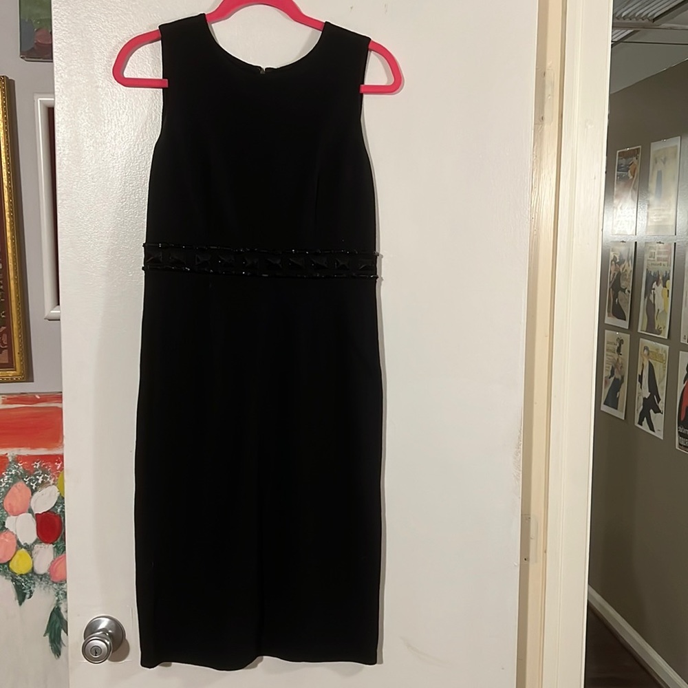 Calvin Klein black sleeveless sheath
